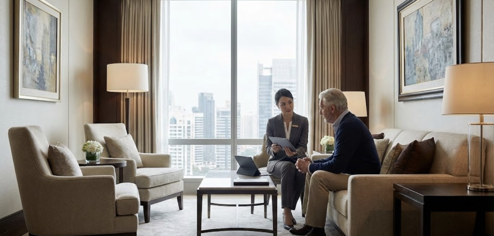 Directors reviewing a board agenda and risk indicators